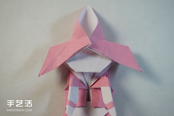 折纸女孩的步骤图解 复杂女生的折法教程(图57)