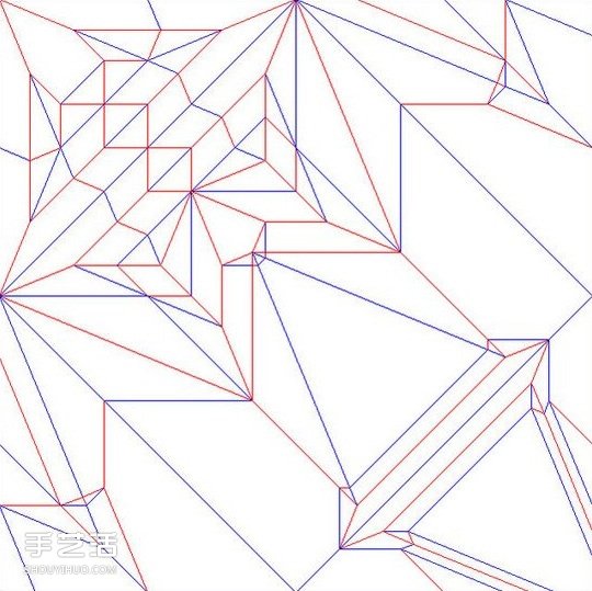 冰雪女王艾莎折纸图解 立体女性人物折纸教程(图4)