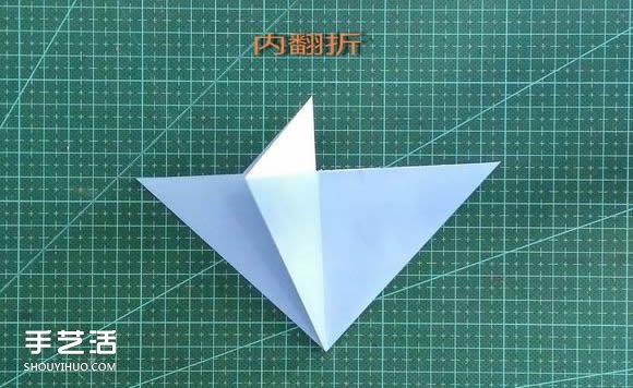 手工折纸女生头像图解 短发女孩的折法步骤图(图4)