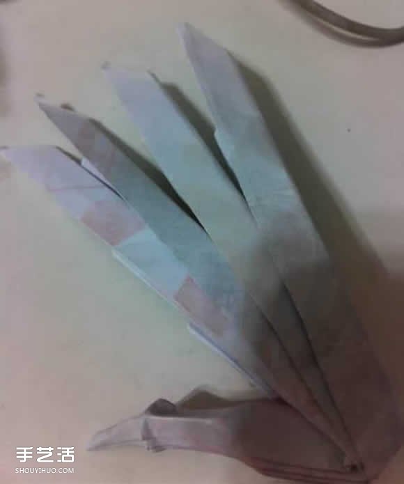 骷髅手骨的折纸方法图解 万圣节恐怖骷髅手折法(图16)