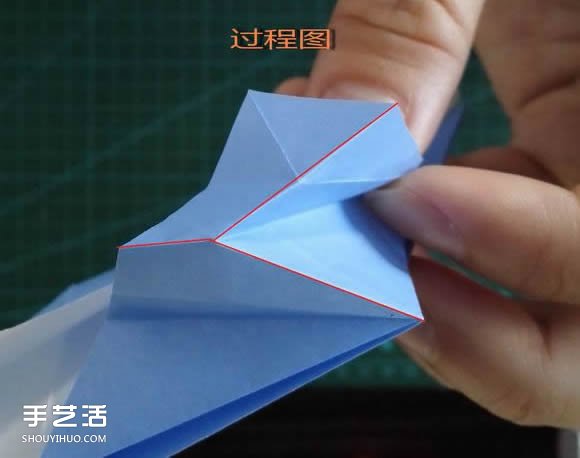 手工折纸女生头像图解 短发女孩的折法步骤图(图18)