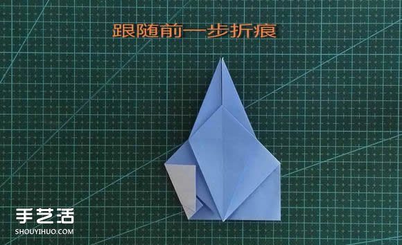 手工折纸女生头像图解 短发女孩的折法步骤图(图16)