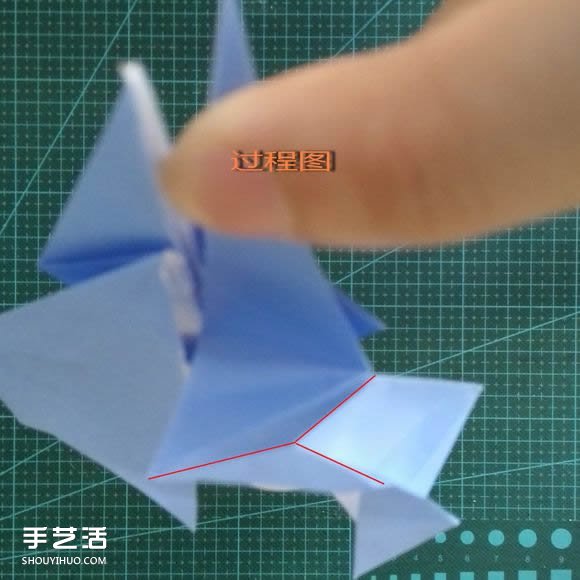 手工折纸女生头像图解 短发女孩的折法步骤图(图21)