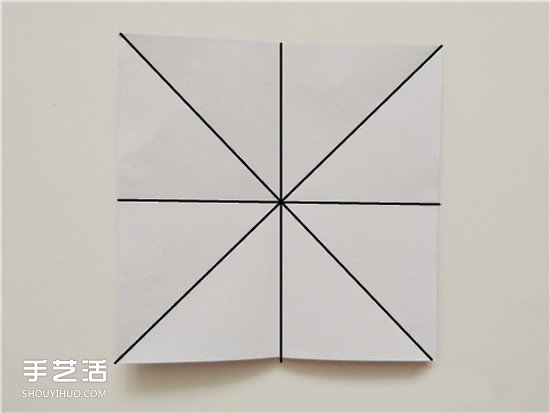 扑克牌黑桃和梅花花色的折纸方法图解(图2)