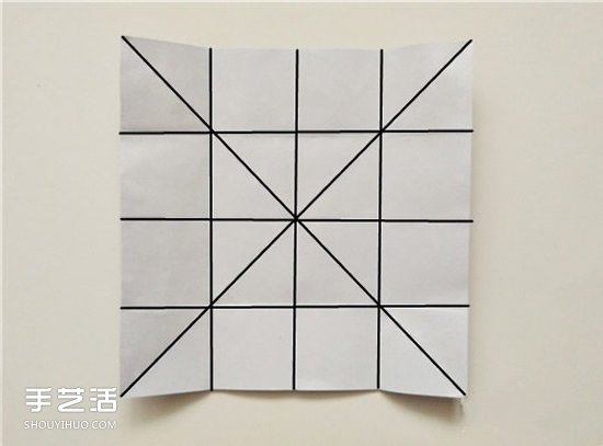 扑克牌黑桃和梅花花色的折纸方法图解(图3)