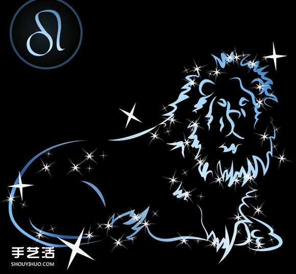 狮子座天文符号的折法 手工折纸狮子座符号图解(图2)