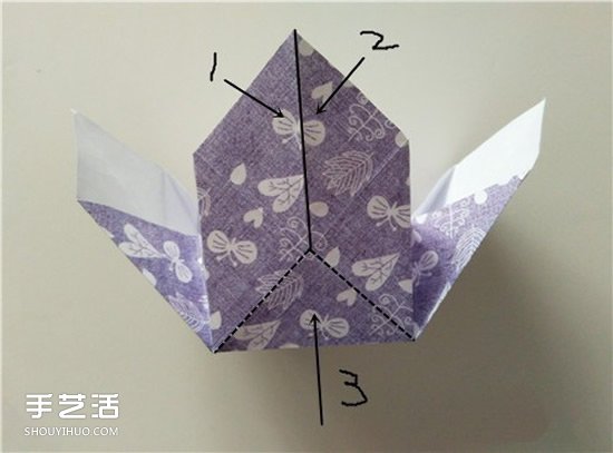 扑克牌黑桃和梅花花色的折纸方法图解(图8)