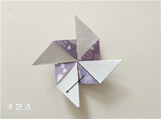 扑克牌黑桃和梅花花色的折纸方法图解(图13)