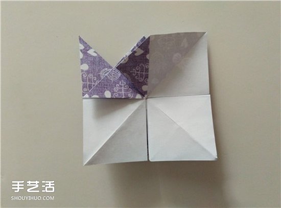 扑克牌黑桃和梅花花色的折纸方法图解(图17)