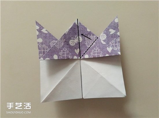 扑克牌黑桃和梅花花色的折纸方法图解(图18)
