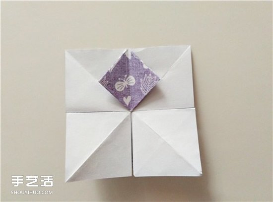 扑克牌黑桃和梅花花色的折纸方法图解(图19)