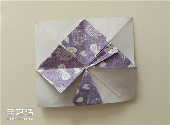 扑克牌黑桃和梅花花色的折纸方法图解(图24)