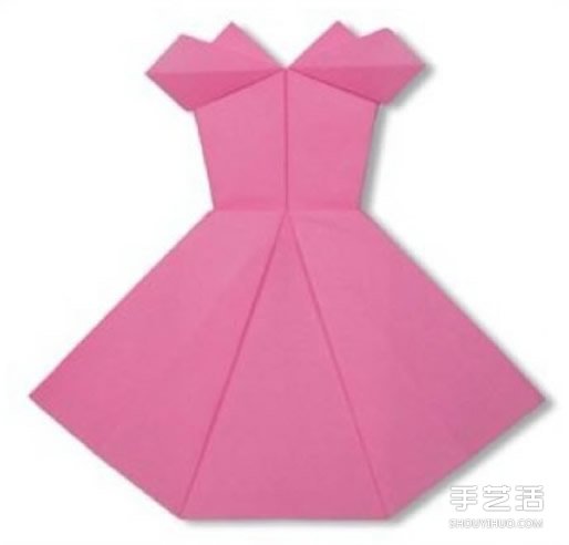 如何折纸裙子的方法 手工折纸裙子的折法图解(图2)