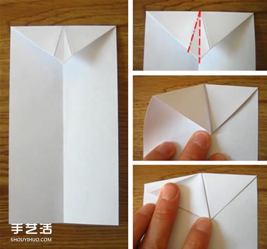 美元折纸短袖T恤的图解教程 自带可爱小领带(图3)