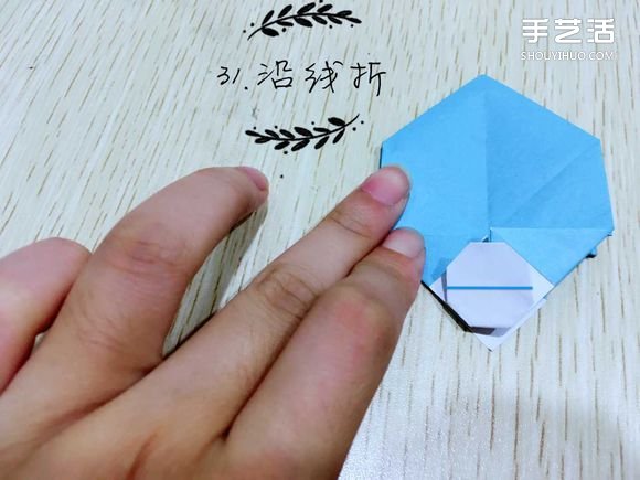 精灵球制作方法教程 手工折精灵球的折法图解(图28)