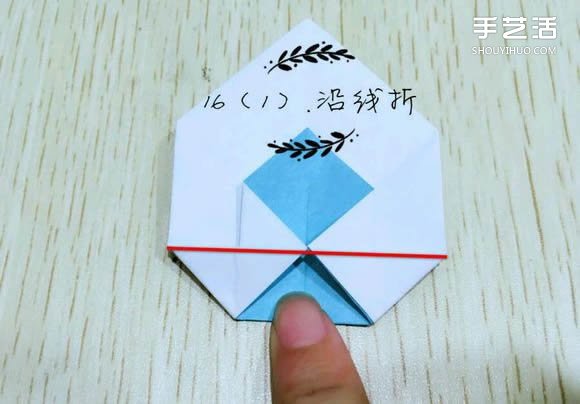 精灵球制作方法教程 手工折精灵球的折法图解(图16)