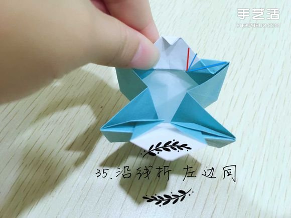 精灵球制作方法教程 手工折精灵球的折法图解(图31)