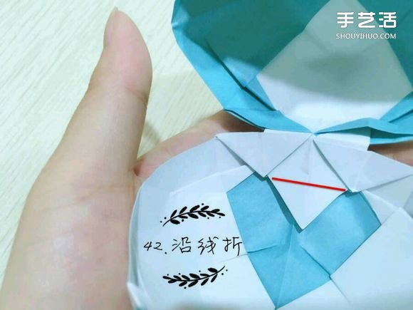 精灵球制作方法教程 手工折精灵球的折法图解(图38)
