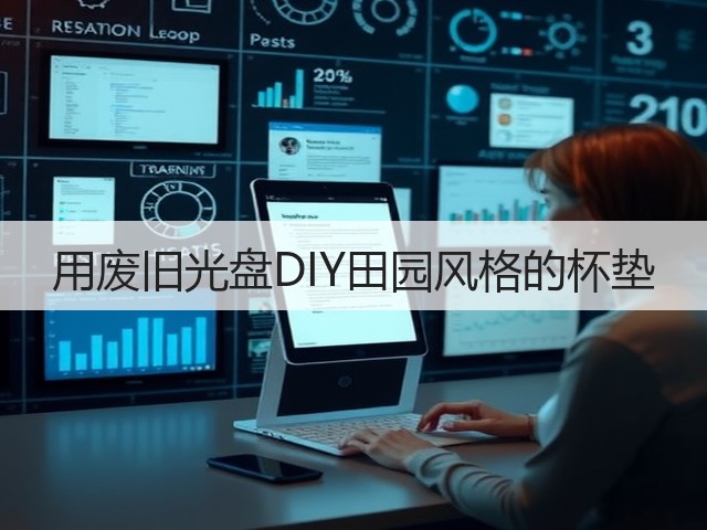 用废旧光盘DIY田园风格的杯垫(图1)