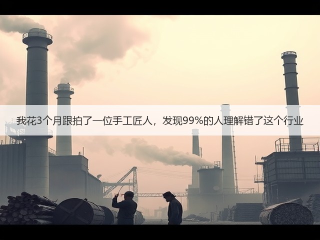 我花3个月跟拍了一位手工匠人，发现99%的人理解错了这个行业(图1)