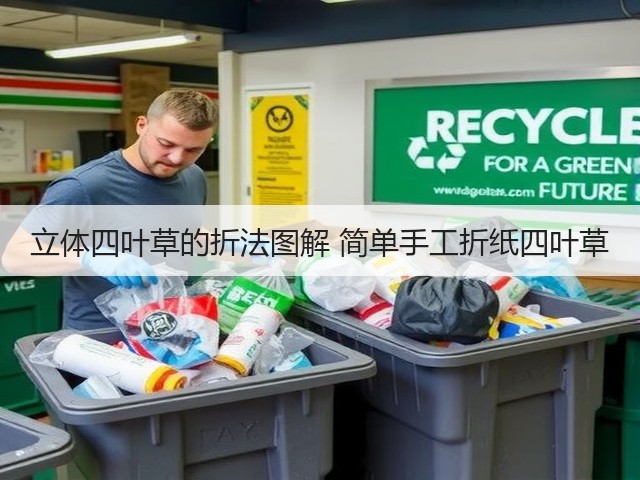 立体四叶草的折法图解 简单手工折纸四叶草(图2)