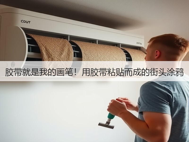 胶带就是我的画笔！用胶带粘贴而成的街头涂鸦 - 诺云双维造物网