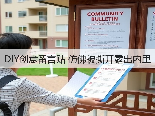 DIY创意留言贴 仿佛被撕开露出内里(图2)