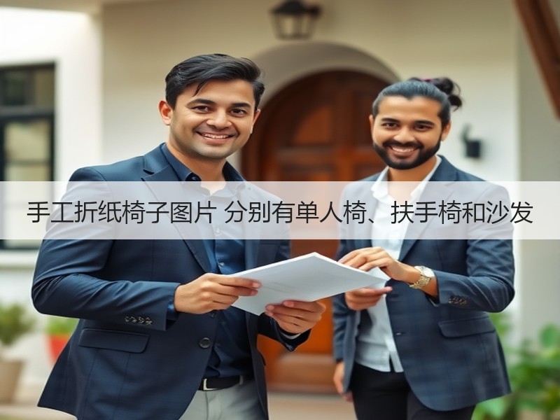 手工折纸椅子图片 分别有单人椅、扶手椅和沙发 - 诺云双维造物网