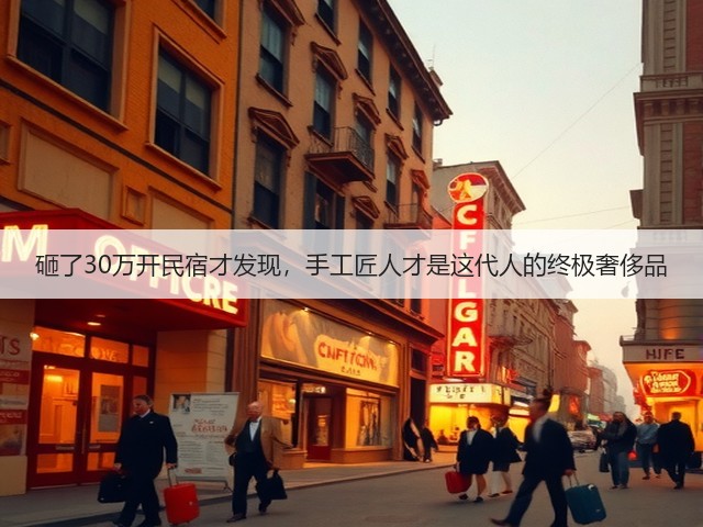 砸了30万开民宿才发现，手工匠人才是这代人的终极奢侈品(图1)