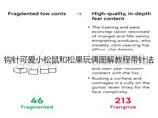 钩针可爱小松鼠和松果玩偶图解教程带针法(图3)