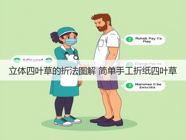 立体四叶草的折法图解 简单手工折纸四叶草(图3)