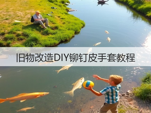 旧物改造DIY铆钉皮手套教程(图1)