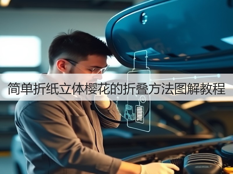 简单折纸立体樱花的折叠方法图解教程 - 诺云双维造物网