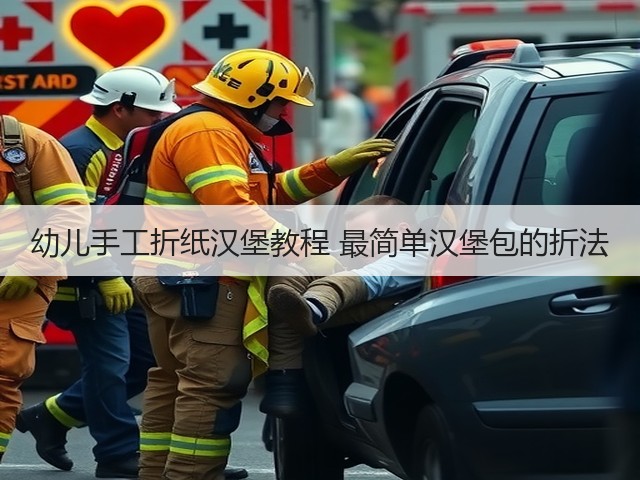 幼儿手工折纸汉堡教程 最简单汉堡包的折法(图3)