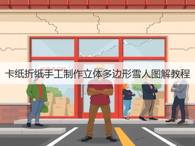 卡纸折纸手工制作立体多边形雪人图解教程(图1)