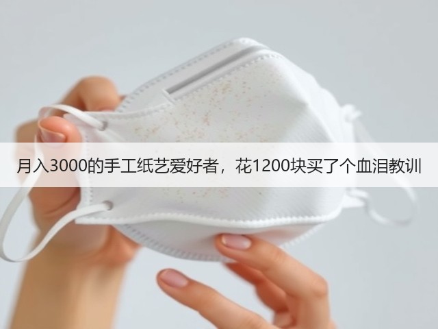 月入3000的手工纸艺爱好者，花1200块买了个血泪教训(图1)