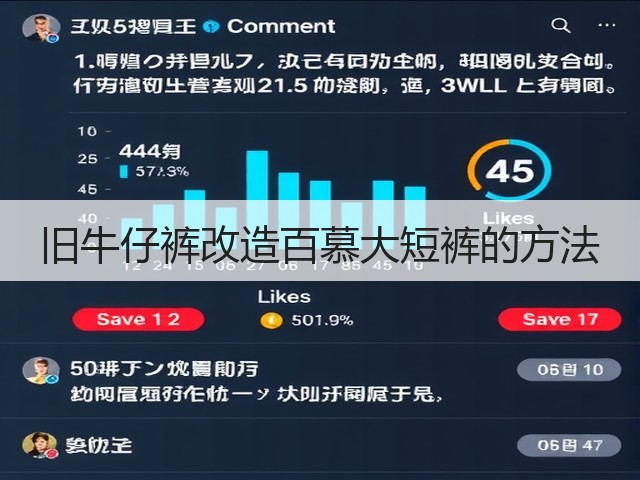 旧牛仔裤改造百慕大短裤的方法(图2)