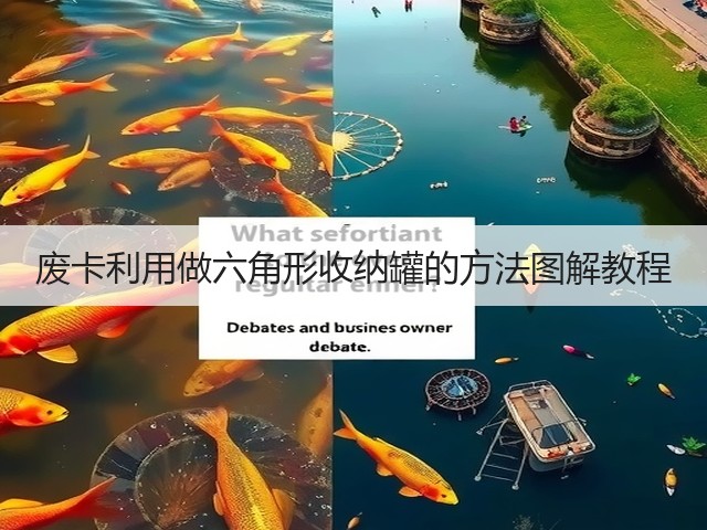 废卡利用做六角形收纳罐的方法图解教程(图1)