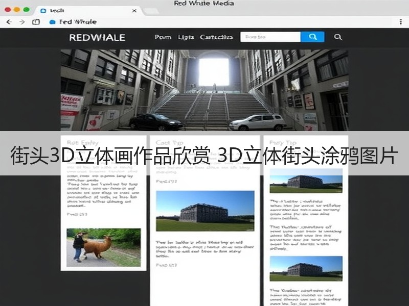 街头3D立体画作品欣赏 3D立体街头涂鸦图片 - 诺云双维造物网