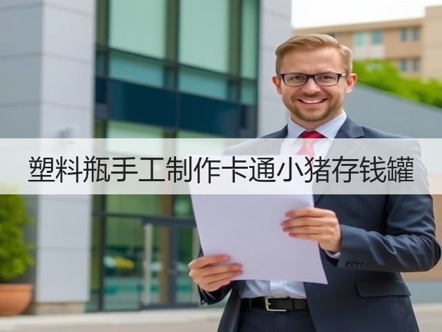 塑料瓶手工制作卡通小猪存钱罐(图2)