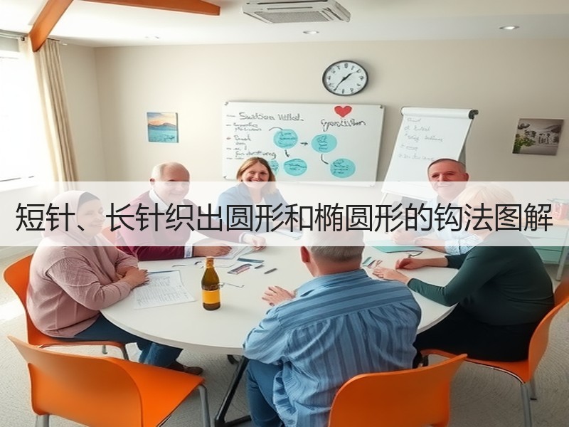 短针、长针织出圆形和椭圆形的钩法图解 - 诺云双维造物网