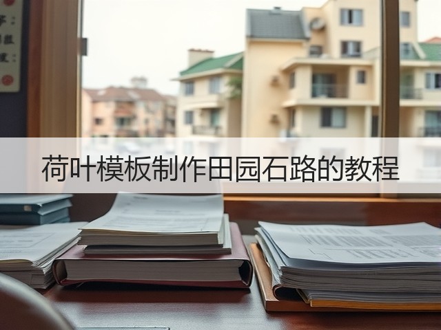 荷叶模板制作田园石路的教程(图3)