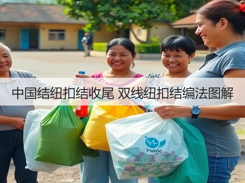 中国结纽扣结收尾 双线纽扣结编法图解 - 诺云双维造物网