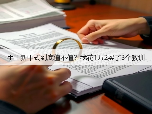 手工新中式到底值不值？我花1万2买了3个教训(图3)