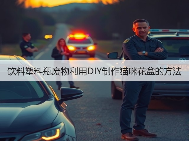 饮料塑料瓶废物利用DIY制作猫咪花盆的方法(图2)