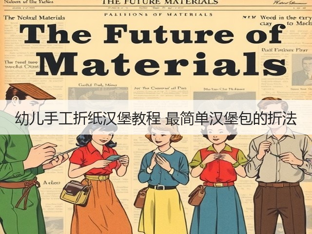 幼儿手工折纸汉堡教程 最简单汉堡包的折法(图1)