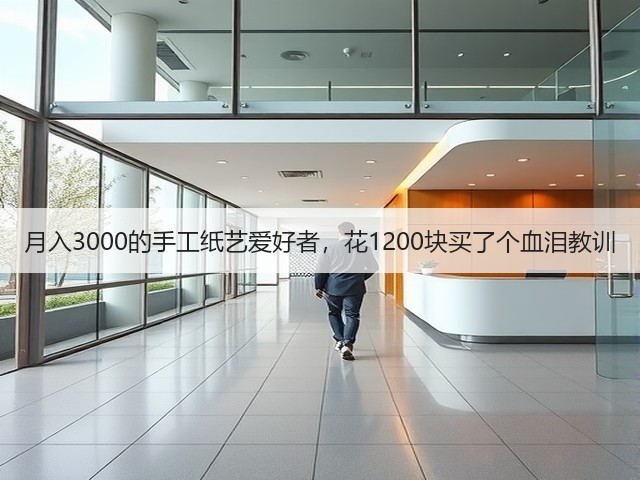 月入3000的手工纸艺爱好者，花1200块买了个血泪教训(图1)