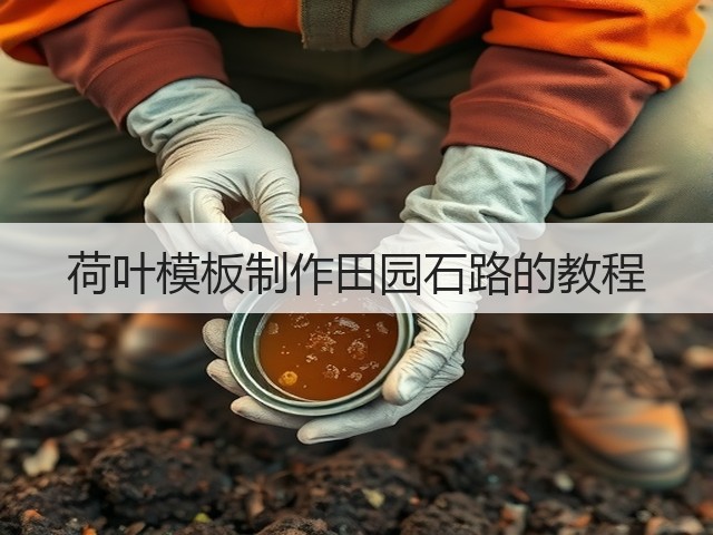 荷叶模板制作田园石路的教程(图2)