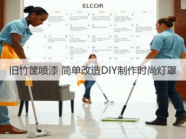 旧竹筐喷漆 简单改造DIY制作时尚灯罩(图1)