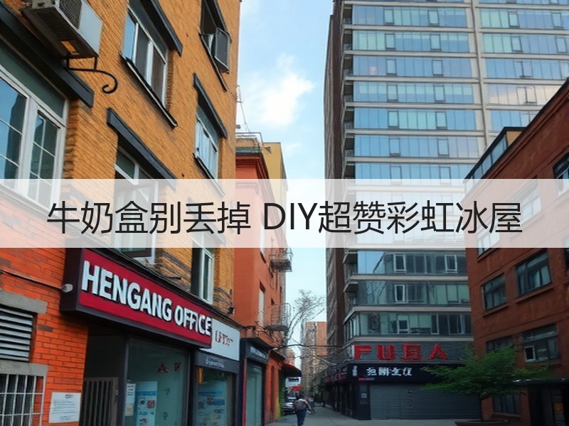 牛奶盒别丢掉 DIY超赞彩虹冰屋 - 诺云双维造物网